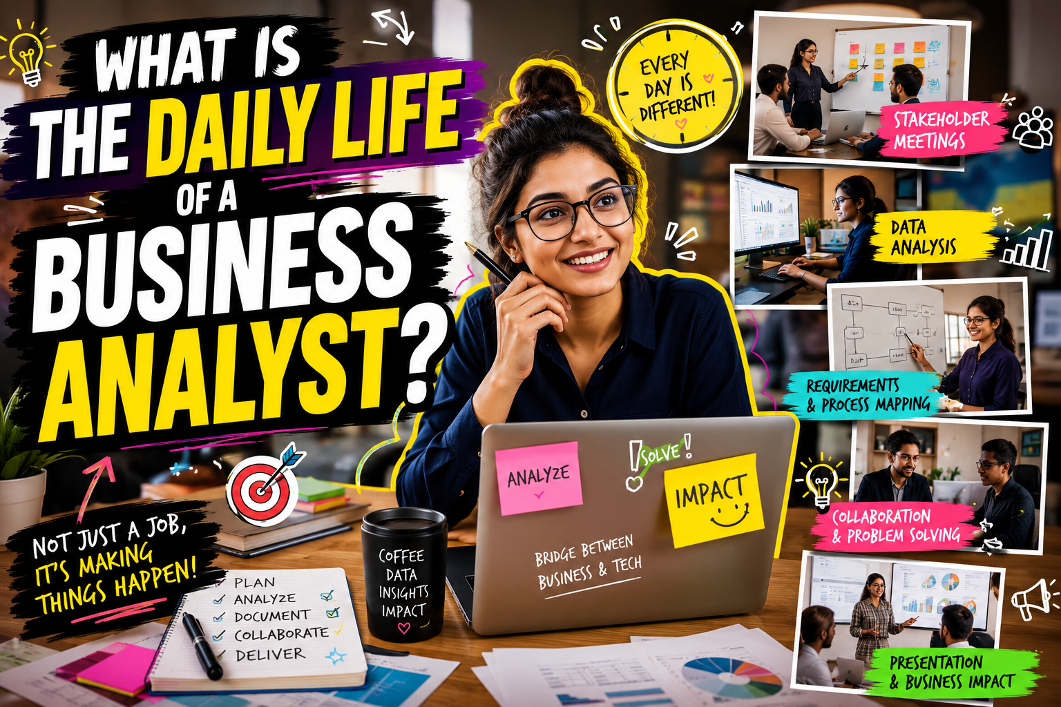 What does the day in Life of a Business Analyst