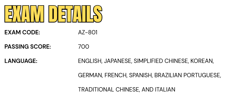 Exam AZ-801