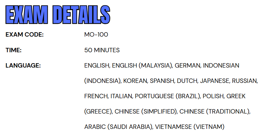 Exam MO-100: Microsoft Word (Office 2019)