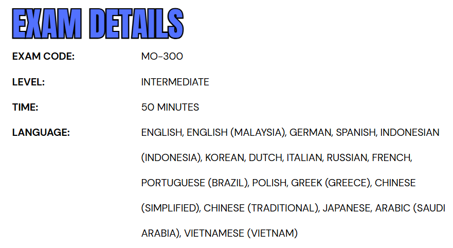 Exam MO-300: Microsoft PowerPoint (Office 2019)