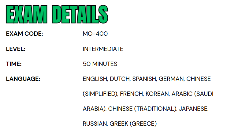 Exam MO-400: Microsoft Outlook (Office 2019)