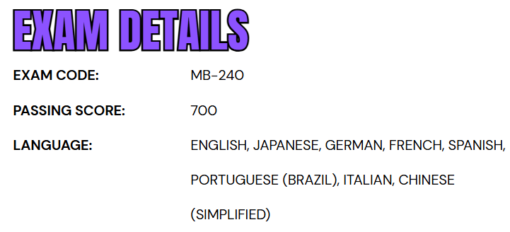 Exam MB-240: Microsoft Dynamics 365 Field Service Functional Consultant