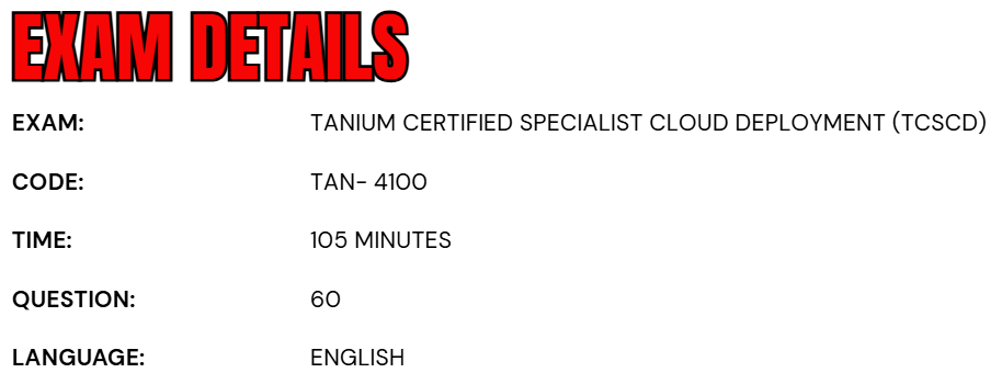 Tanium Certified Specialist Cloud Deployment (TCSCD)