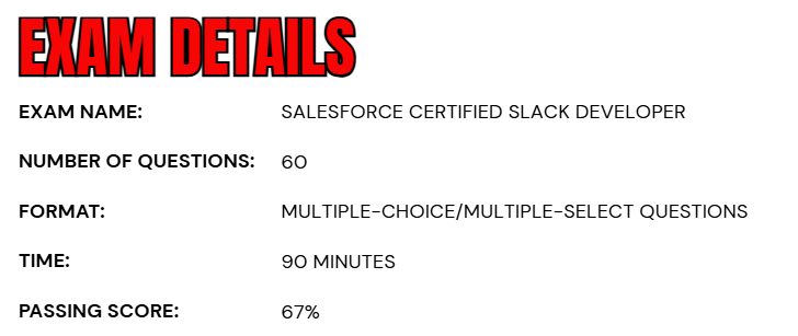Salesforce Certified Slack Developer exam