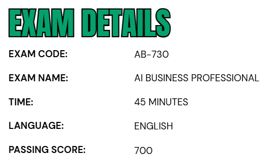 Exam AB-730: AI Business Professional